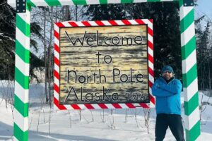 Welcome to North Pole sign